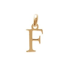 Pendentif Initiale Lettre "F" PLAQUE OR NEUF 