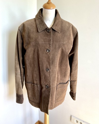 Veste t44 vrai cuir marron - vrai,