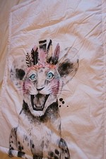 Couette blanc polyester coton imprimée animal intérieur polaire 70 x 90 cm