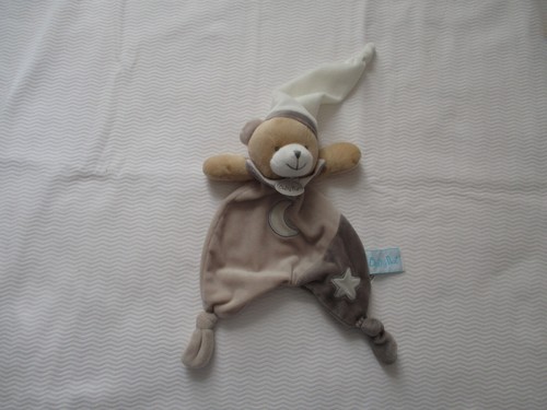 Doudou babynat ours plat beige - doudou,