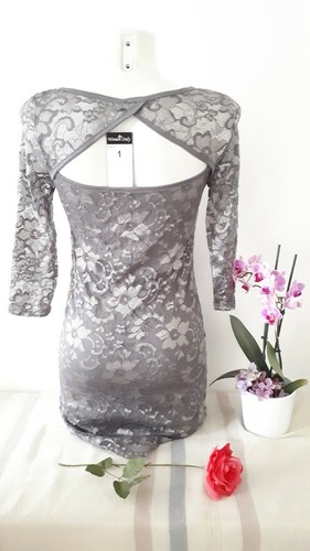 Neuf robe grise chic - robe, moulante