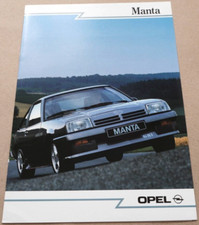 1980's OPEL MANTA GSI Dépliant Brochure Prospekt Folder Catalogue Pub French