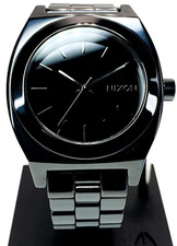 Nixon The Ceramic Time Teller MINT Watch All Black 40mm Medium Wrist 6.5"
