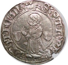 T5634 FRANCE LORRAINE LOTHRINGEN METZ Gros d'argent ND 1410 argent ->F offre