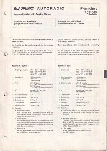 Manuel service blaupunkt - manuel, de