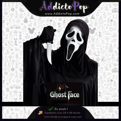 Ghost face mask with - knife, set