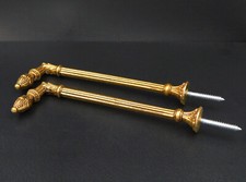 145mm,Vintage Lot De 2  Crochets en laiton,Porte Embrasse, Rideaux, pomme de pin