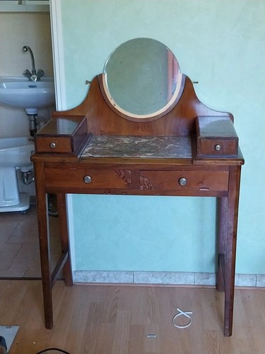 Coiffeuse ancienne bois - coiffeuse,