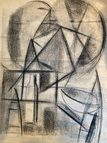 Dessin fusain papier - ,