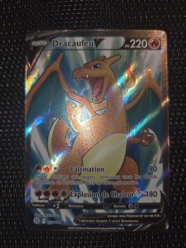 Carte pokémon dracaufeu - carte, dracaufeu-v