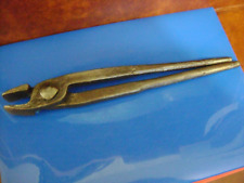 ANCIENNE Pince de maréchal ferrant, forgeron forgé à la main XIXème 34 cm