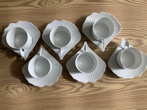 Tasses soucoupes café - 6, tasses/soucoupes