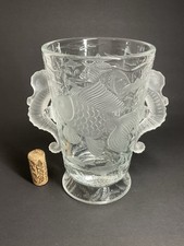 Vase verre moulé poissons - vase, « poissons