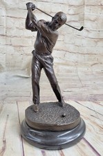 Rare Ben Hogan Bronze Marbre Statue Golf Pro Shop Collectionneur Sculpture Art