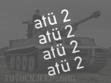 POCHOIR MARQUAGE GERMAN ATU 2 SIDE CAR MOTO VEHICULE BMW KUBEL .  jeep willys