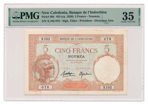 Nouvelle calédonie billet - nouvelle, 5
