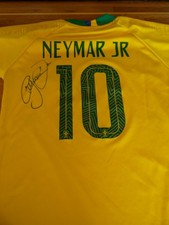 Maillot Foot du Brésil de Neymar Jr dédicacé pour les collectionneurs et fans