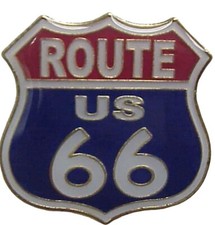 Route 66 Bouclier Drapeau USA Couleur Vélo Moto Bonnet Revers Broche HP6059