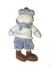 Doudou Marin blanc bleu 26 cm