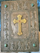 La Sainte Bible Du Chanoine Crampon Livre D'exception Reliure Métal Argenté