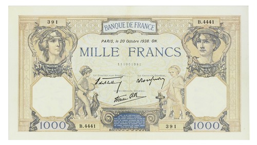 Billet france 1000 francs - billet,