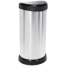 Curver DECO Bin 240641 Poubelle 40 l (l x H x P) 335 x 685 x 285 mm argent,