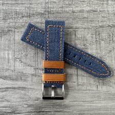 Pour PANERAI Montres 24Mm Bracelets En Toile / Cuir De Qualité