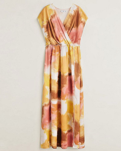 Robe longue coloris - longue, jaune