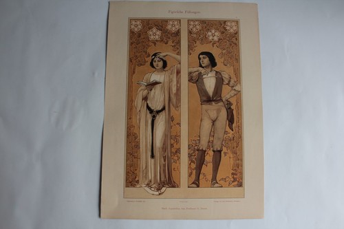 Estampe costume moyen - estampe,