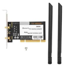 Carte réseau WiFi sans fil de bureau PCI 300Mbps 802.11b / g / n + 2 antennes