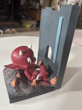 Extremely Rare! Hot Stuff Demons Merveilles Figurine Bookends Statue Set Harvey