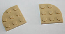 Lego Star Wars Tan Plate Round Corner 3x3 ref 30357 set 7190 7110 7184 7962 ...