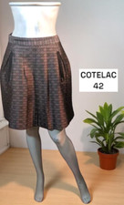 Cotélac Taille 42  Superbe jupe mauve marron femme polyester