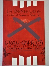 GRAU-GARRIGA JOSEP affiche originale lithographie, signée,  exposition 1970