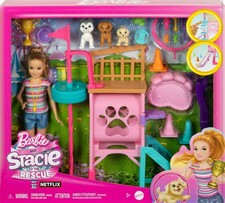 Barbie and Stacie to the Rescue Doll & Playset, Puppy Obstacle Course with Doll,