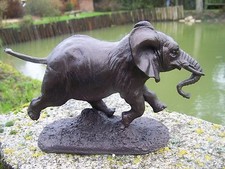 RE0073  SUPERBE   ELEPHANT DU  SENEGAL DE BARYE REPRODUCTION FIGURINE STATUETTE