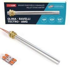 Bougie Poêle à Granulés compatible avec Ravelli/Tectro/AMG - 130/140mm / 270W...