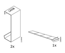 2x IKEA Besta metal cabinet