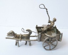 Charrette et chien figurine