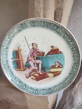 Ancienne assiette faience parlante don quichotte montereau 19 eme siècle