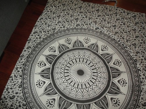 Black white floral - &,