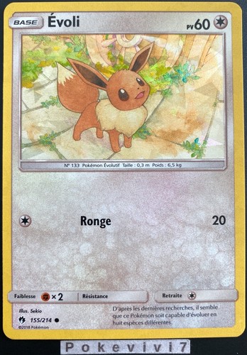 Carte pokemon evoli 155 - carte,