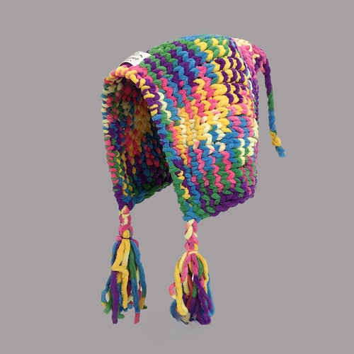 Bonnet multicolore chenille - bonnet,