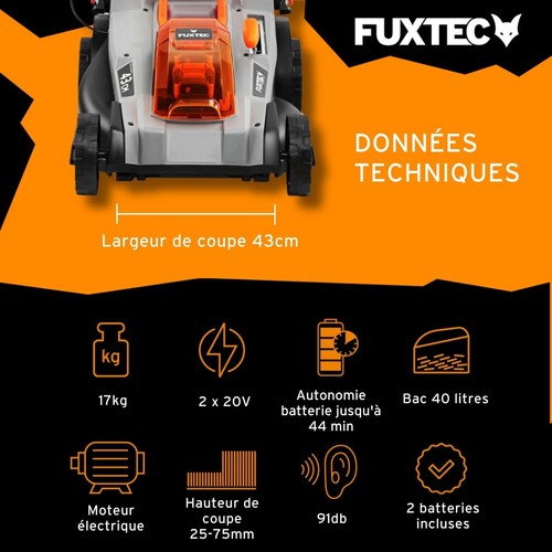 Fuxtec tondeuse gazon - tondeuse, à