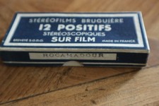 12 positifs stereoscopiques sur film STEREOFILMS BRUGUIERE ROCAMADOUR