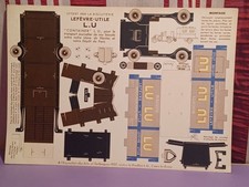 LU biscuit Maquette Camion à monter No tôle carton expo 1937 NANTES T RARE