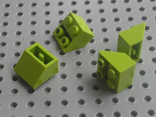 Lego lime slope brick - lego, x