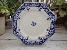 Assiette octogonale plate Sarreguemines Sinceny