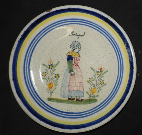 Assiette ancienne faïence - assiette,