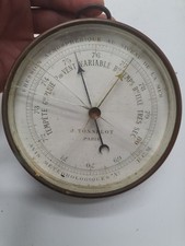 Baromètre ancien laiton J. Tonnilot Paris – anéroïde – vintage – météorologie